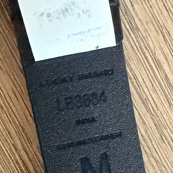 Lucky Brand Dark Brown Leather Studded Western 1" Belt w/ Silver Accents S, M, L - Picture 7 of 7